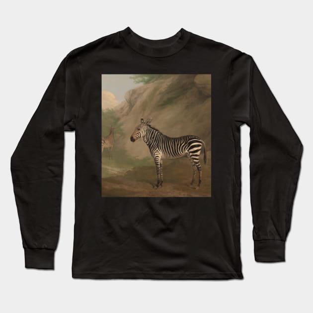 Zebra by Jacques-Laurent Agasse Long Sleeve T-Shirt by Amanda1775